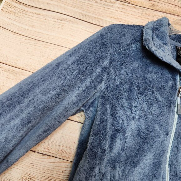 The North Face Blue Gray Osito Fuzzy Fleece Jacket Women's Size S/P Full Zip - Picture 4 of 16